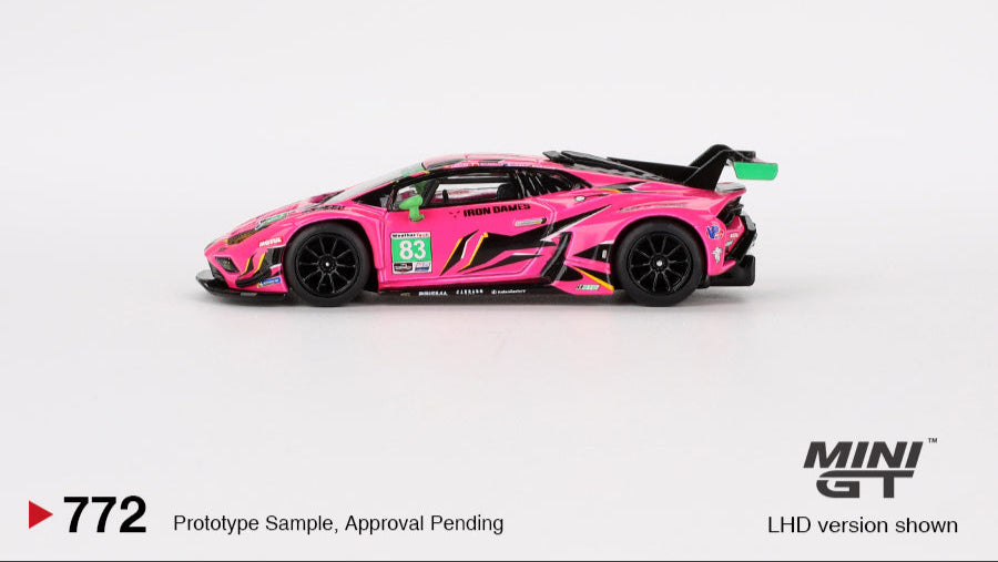 LAMBORGHINI HURACAN GT3 EVO2 PINK #83 IRON DAMES DAYTONA 24 HRS - Mini GT - 1/64