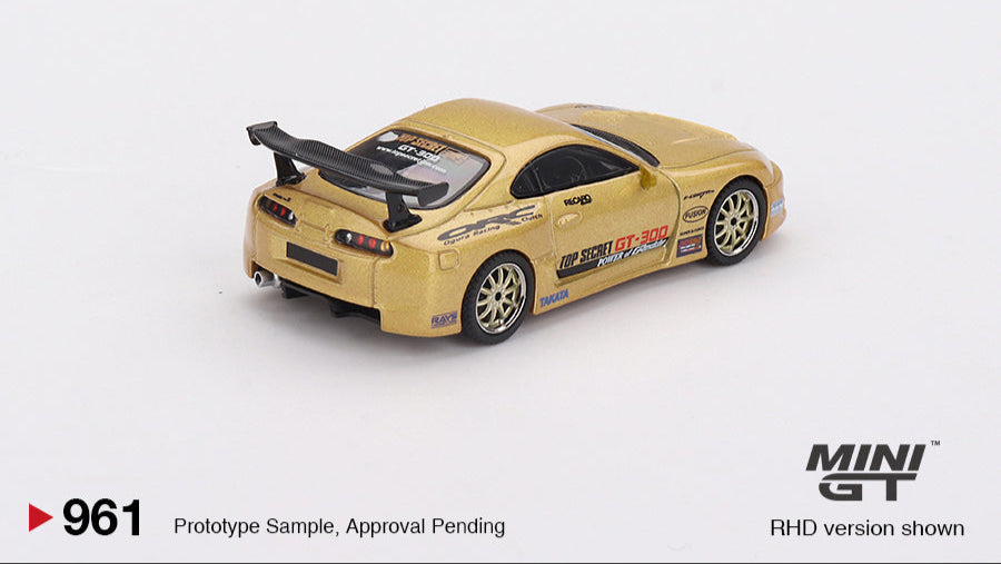 Toyota Supra (A80) Top Secret GT-300 Top Secret Gold - MiniGT - 1/64