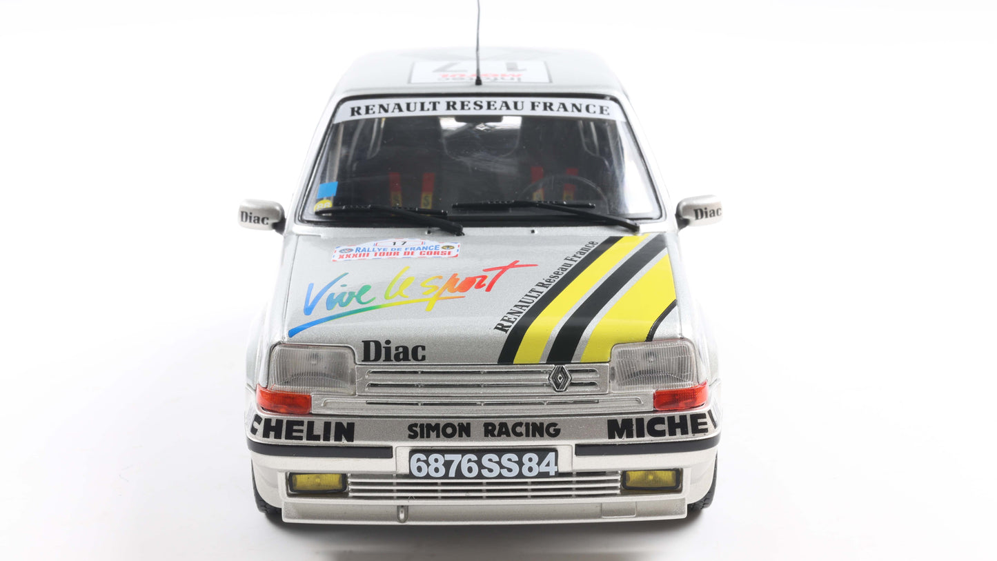 PRECOMMANDE - RENAULT 5 GT TURBO MK2 SILVER #17 A.OREILLE TOUR DE CORSE 1989 - Solido - 1/18