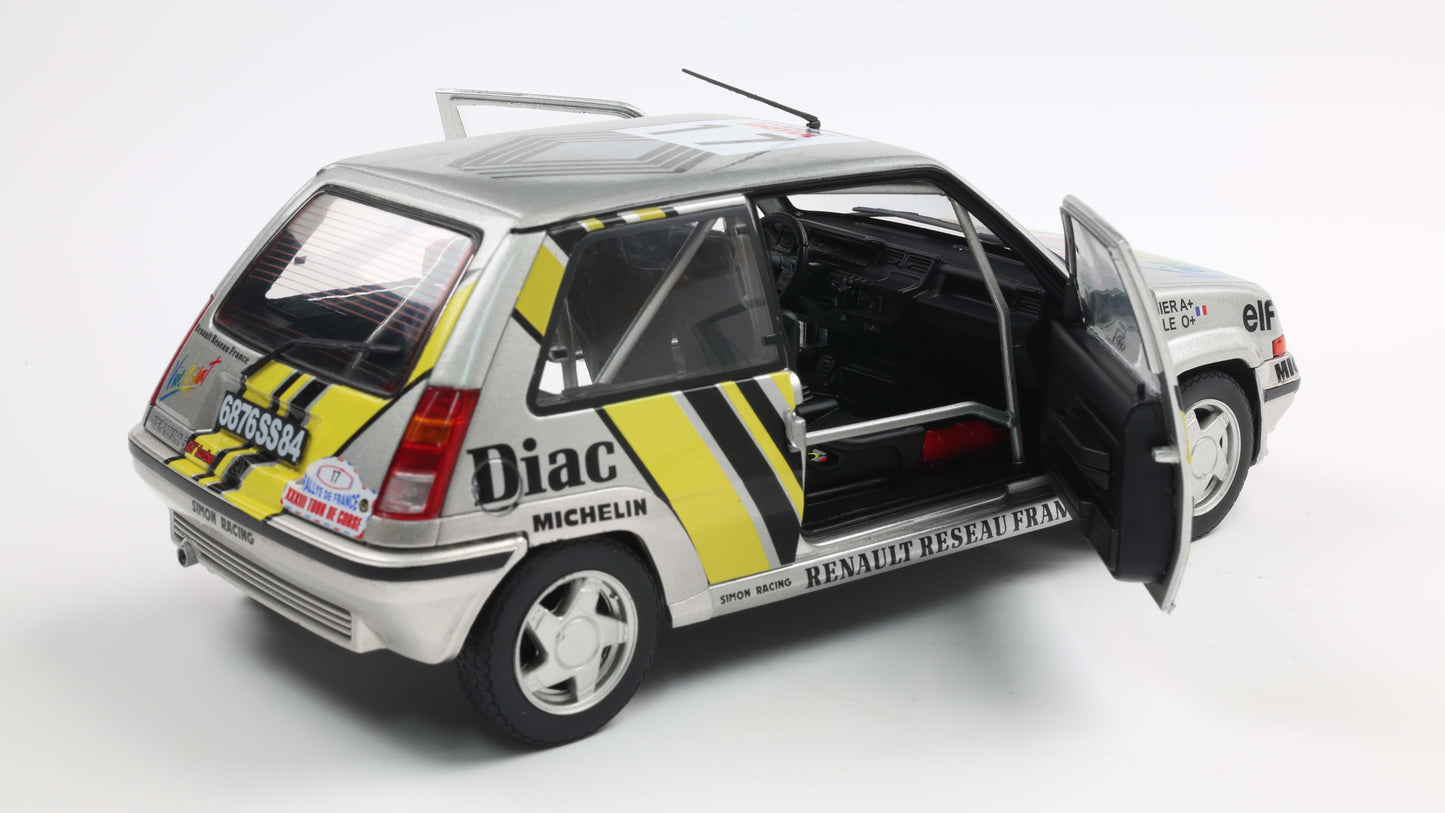 PRECOMMANDE - RENAULT 5 GT TURBO MK2 SILVER #17 A.OREILLE TOUR DE CORSE 1989 - Solido - 1/18