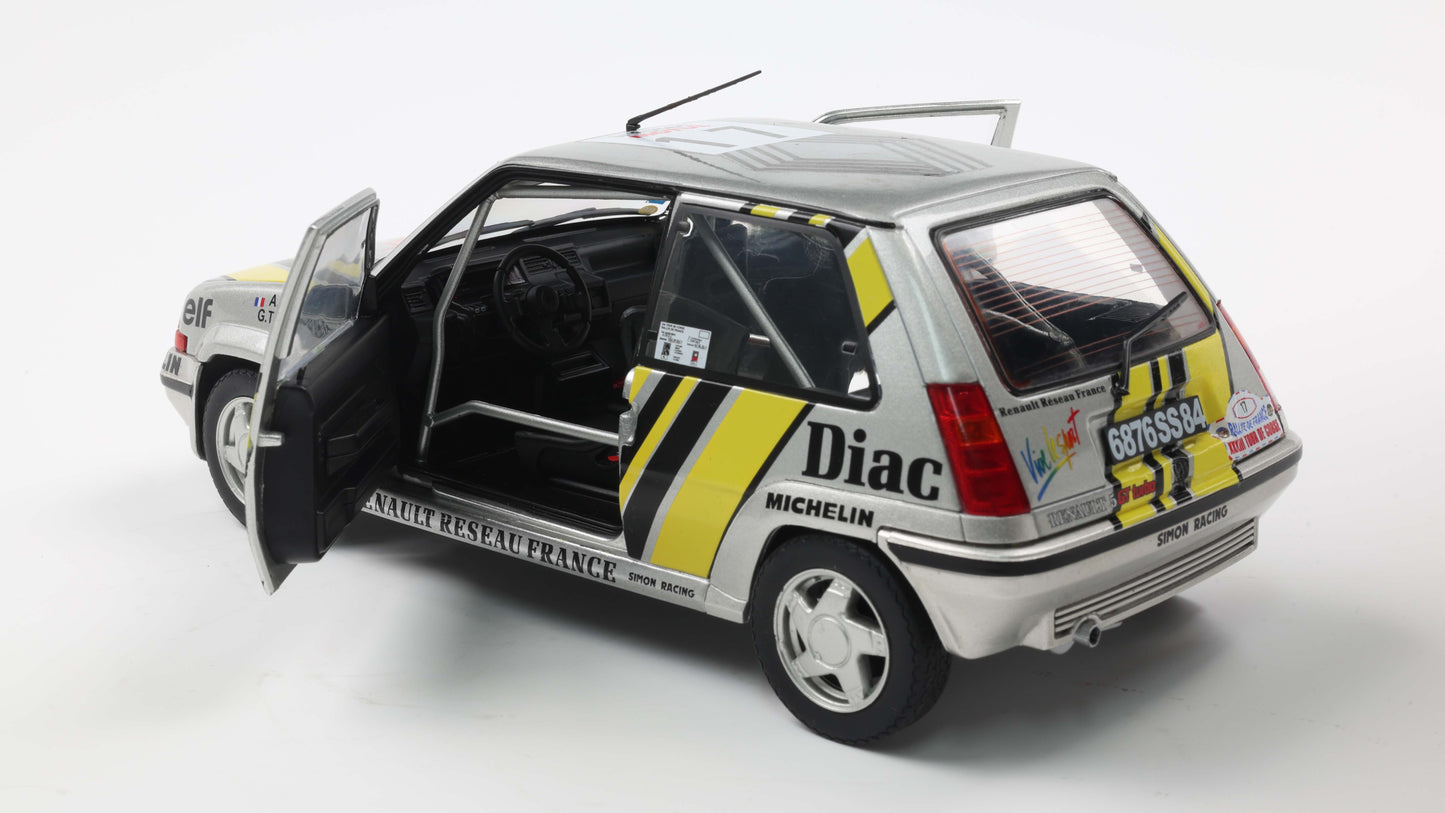 PRECOMMANDE - RENAULT 5 GT TURBO MK2 SILVER #17 A.OREILLE TOUR DE CORSE 1989 - Solido - 1/18