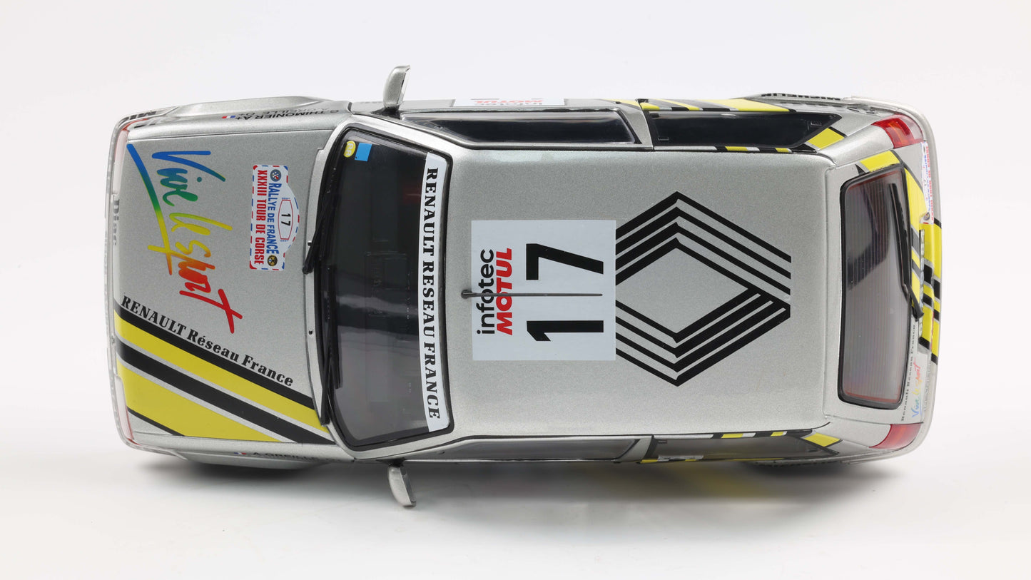PRECOMMANDE - RENAULT 5 GT TURBO MK2 SILVER #17 A.OREILLE TOUR DE CORSE 1989 - Solido - 1/18
