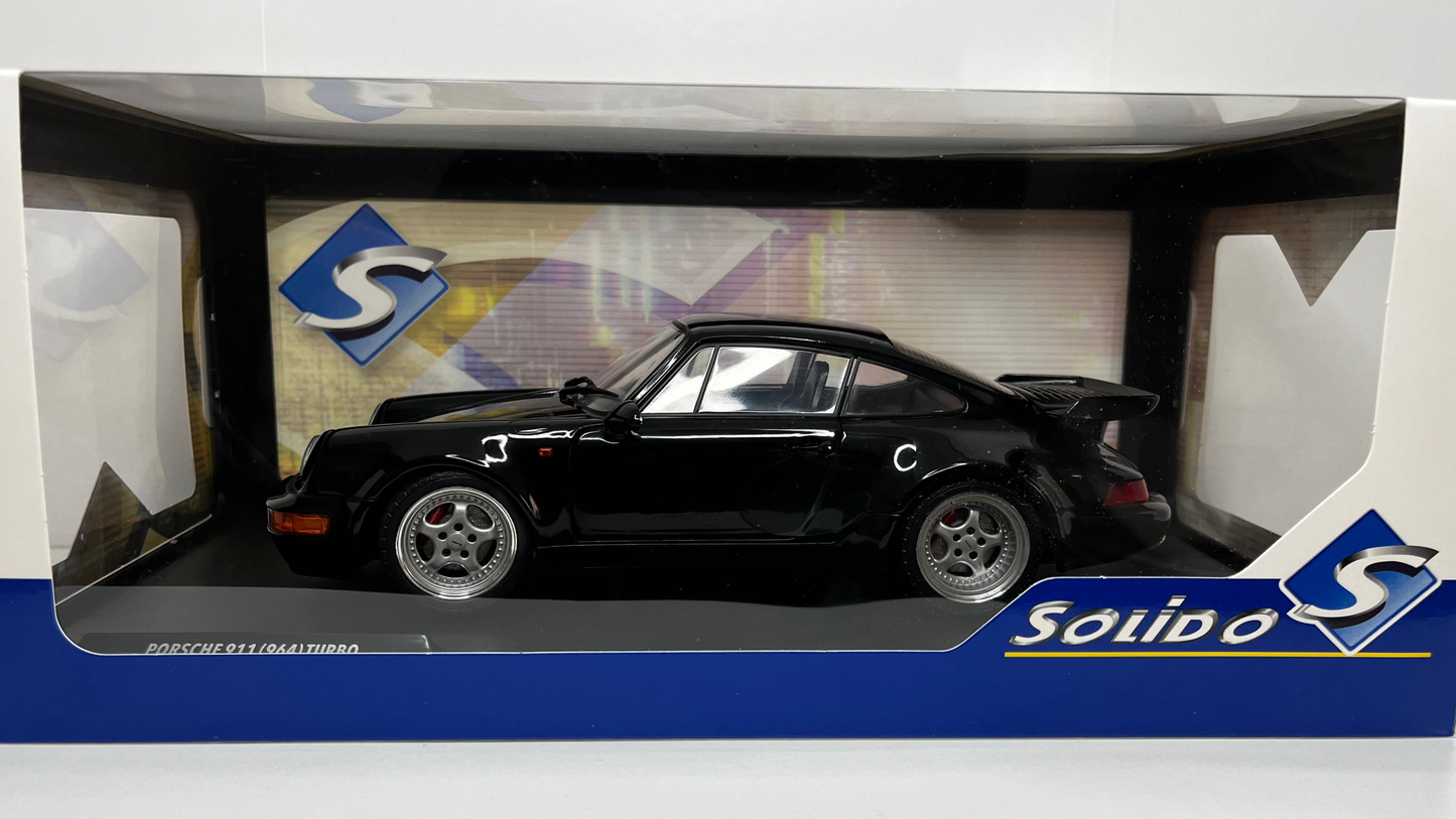 Porsche 911 (964) Turbo 3.6 Noir 1993 - Solido - 1/18