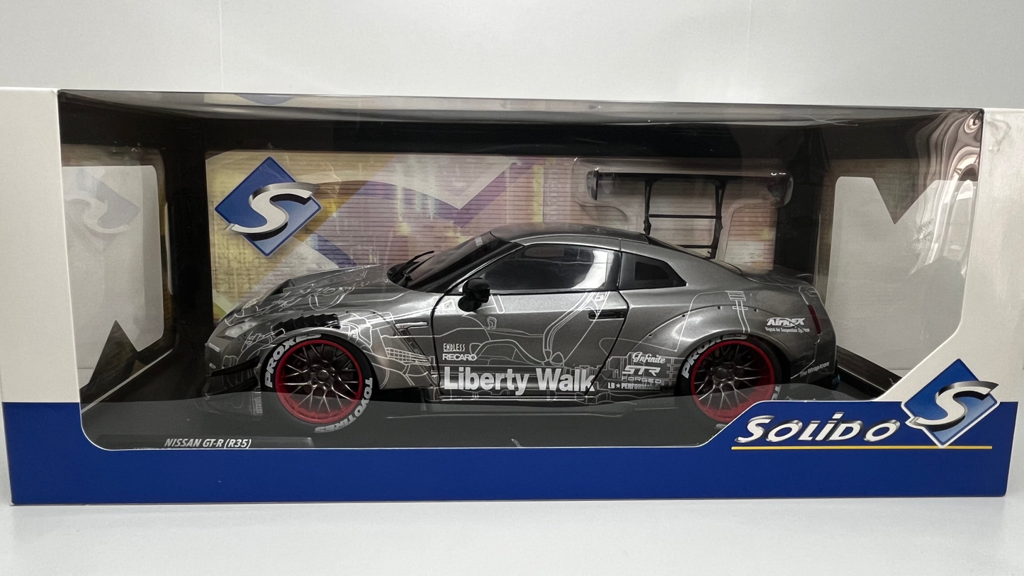 Nissan GT-R (R35) W/ Liberty Walk Body Kit 2.0 2020 - Solido - 1/18