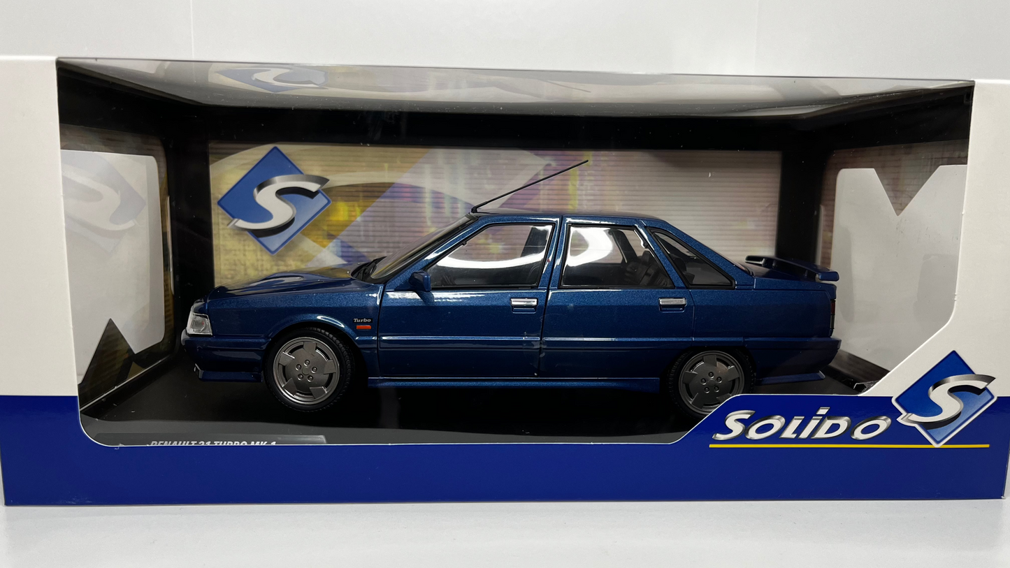 Renault 21 TURBO Mk.1 Bleu Nuit 1988 - Solido - 1/18