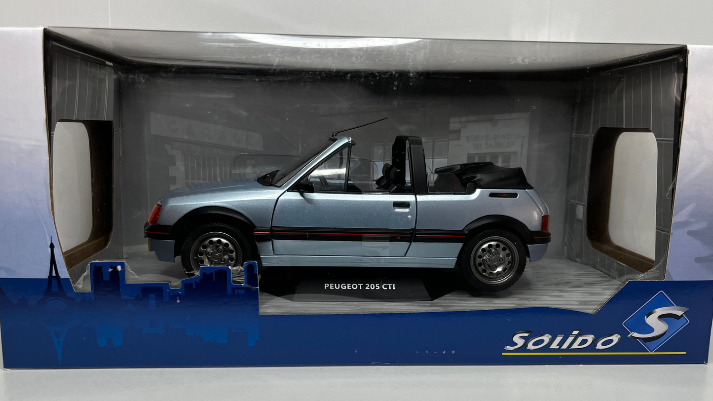 Peugeot 205 CTI Bleu Azzuro 1989 - Solido - 1/18