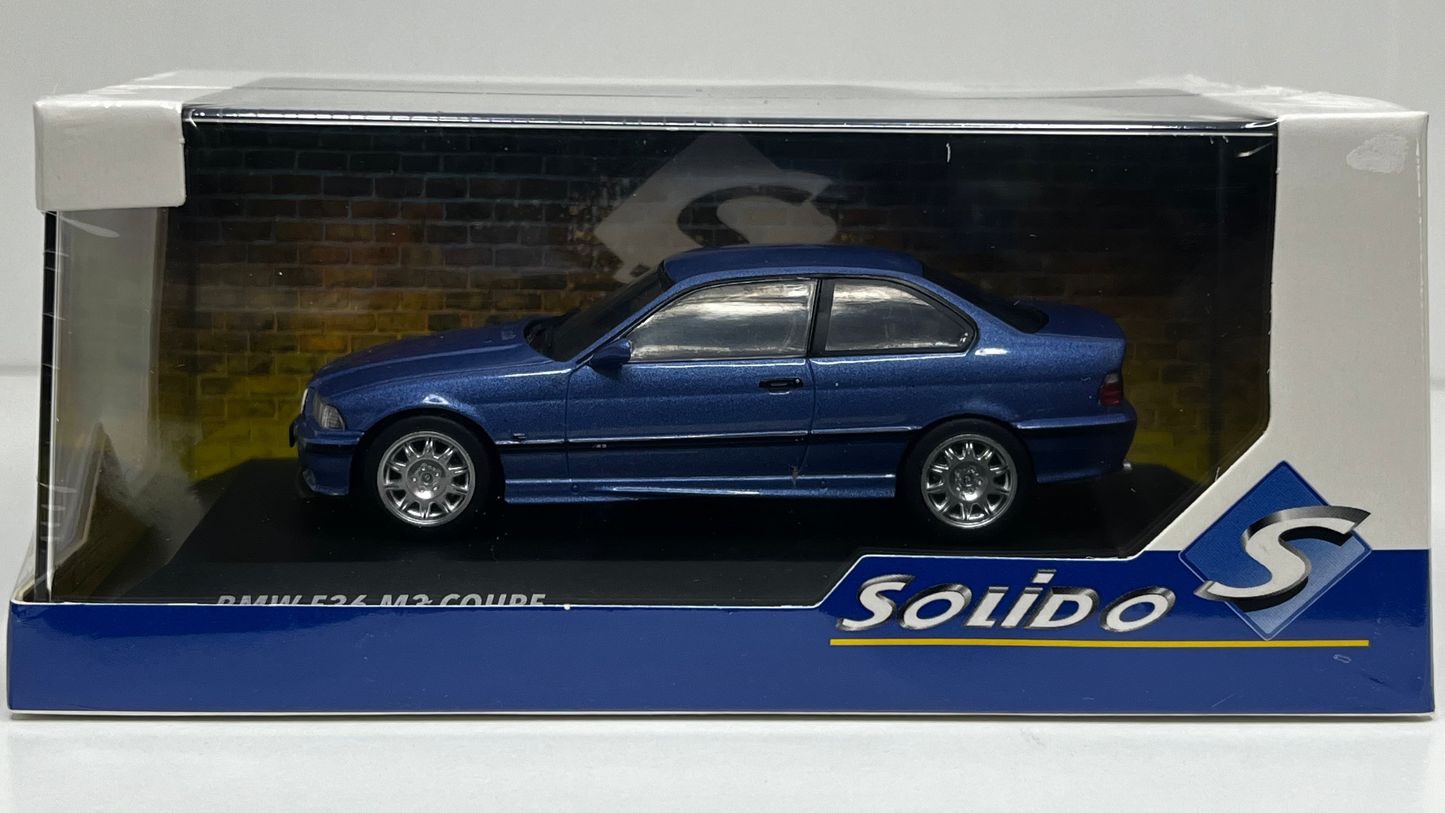 BMW E36 Coupé M3 Estoril Blue 1999 - Solido - 1/43