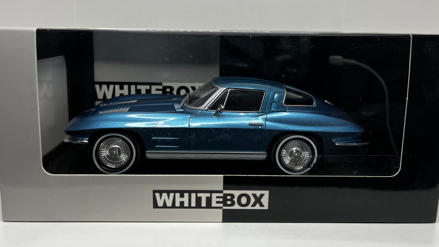 Chevrolet Corvette (C2) Bleu 1963 - Whitebox - 1/24