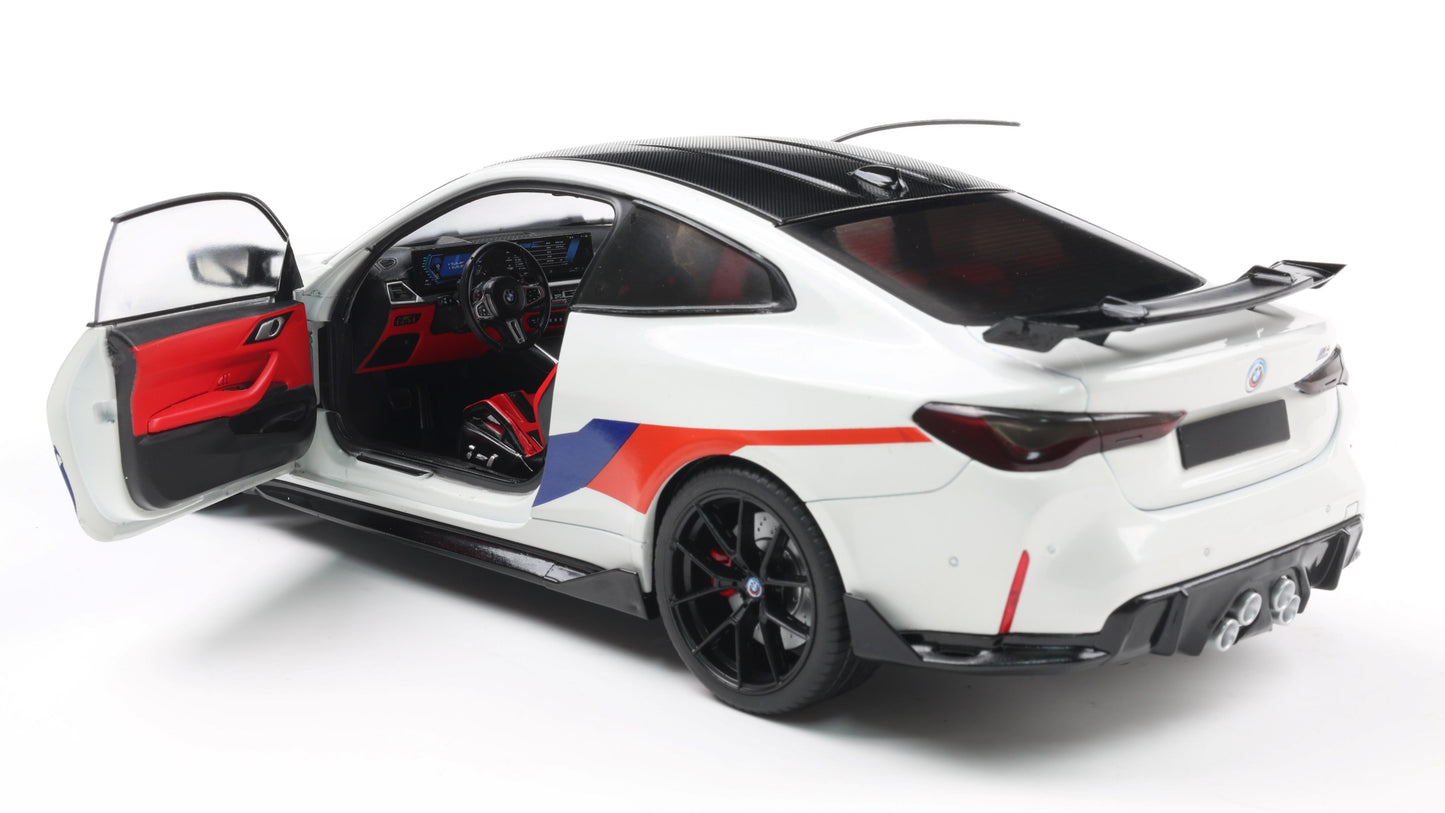 PRECOMMANDE - BMW M4 PERFORMANCE PARTS WHITE & M DECO 2025 - Solido - 1/18