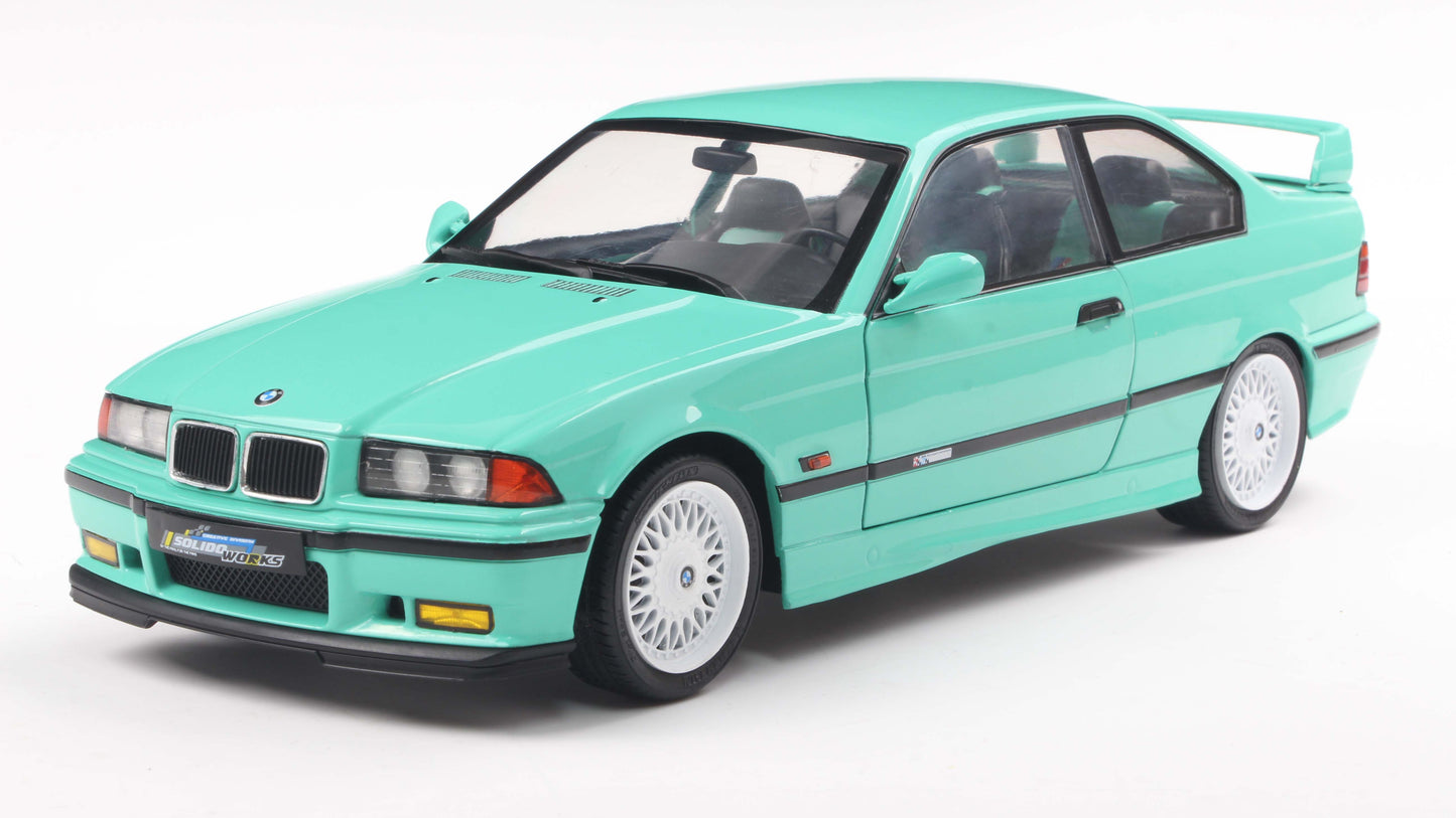 BMW E36 M3 COUPE SOLIDO WORKS MINT GREEN 1991 - Solido - 1/18