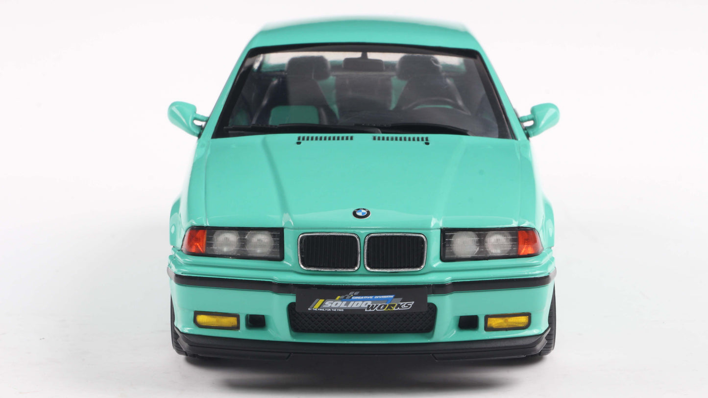 BMW E36 M3 COUPE SOLIDO WORKS MINT GREEN 1991 - Solido - 1/18