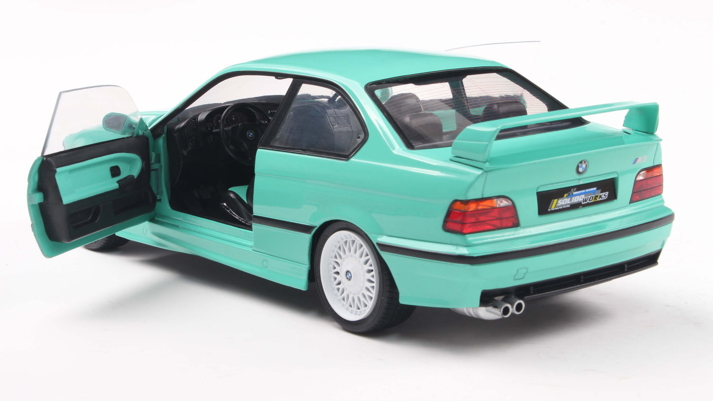 BMW E36 M3 COUPE SOLIDO WORKS MINT GREEN 1991 - Solido - 1/18