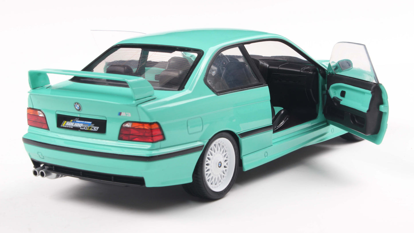 BMW E36 M3 COUPE SOLIDO WORKS MINT GREEN 1991 - Solido - 1/18