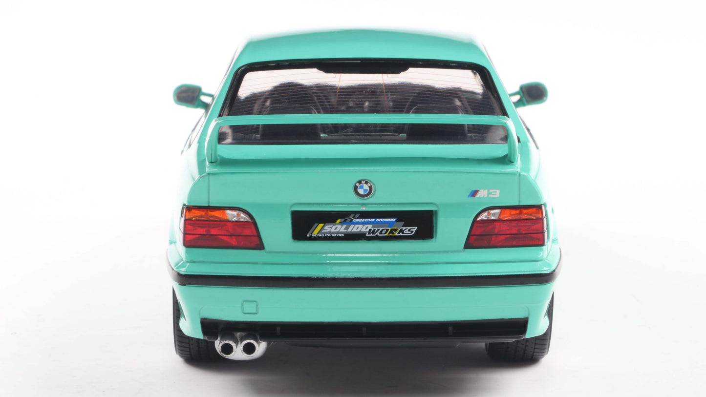 BMW E36 M3 COUPE SOLIDO WORKS MINT GREEN 1991 - Solido - 1/18