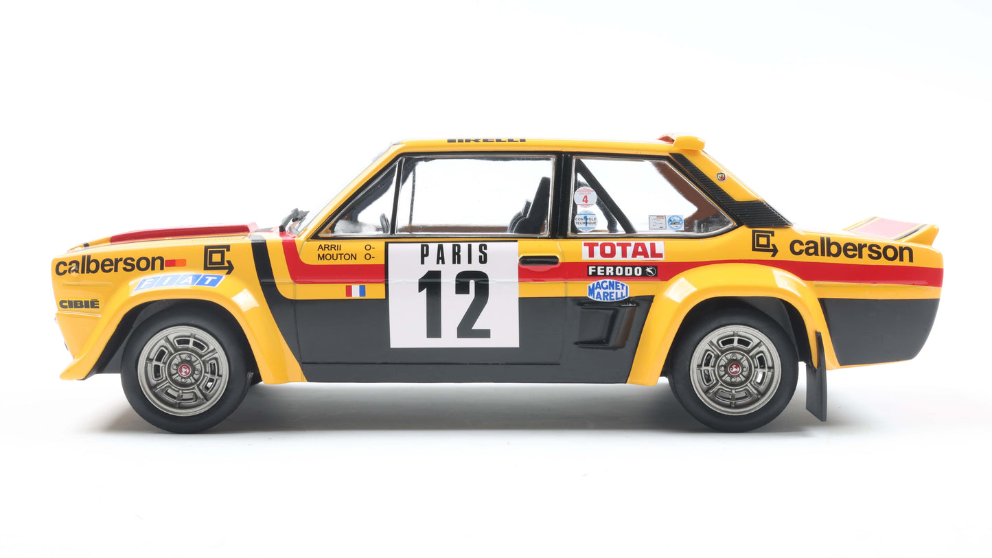 Précommande - FIAT 131 ABARTH YELLOW #12 M.MOUTON / ANNIE RALLYE DE MONTE-CARLO 1980 - Solido - 1/18