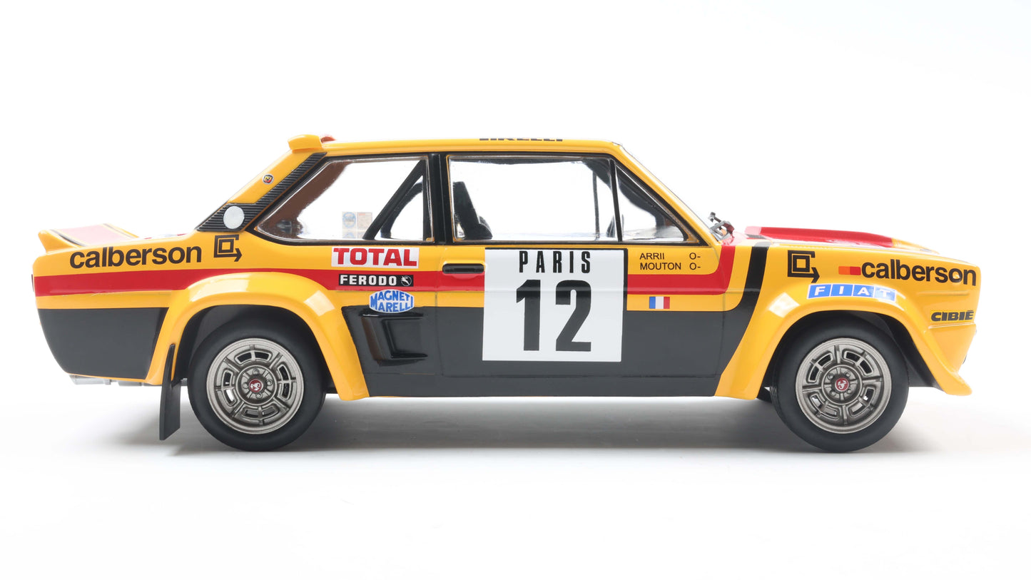 Précommande - FIAT 131 ABARTH YELLOW #12 M.MOUTON / ANNIE RALLYE DE MONTE-CARLO 1980 - Solido - 1/18