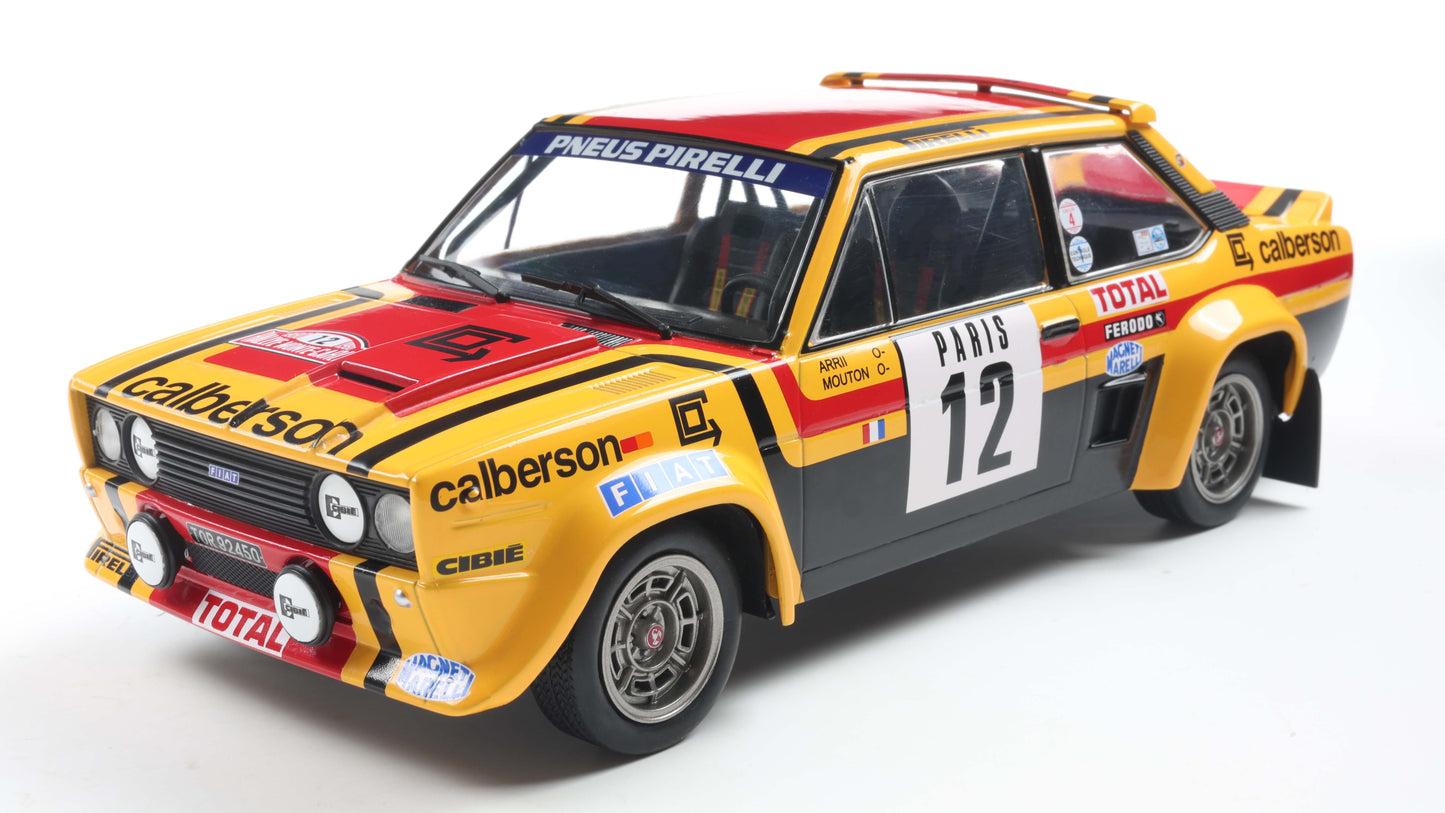Précommande - FIAT 131 ABARTH YELLOW #12 M.MOUTON / ANNIE RALLYE DE MONTE-CARLO 1980 - Solido - 1/18