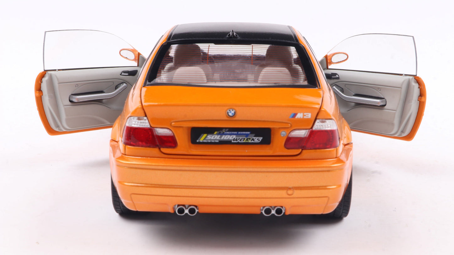 PRECOMMANDE - BMW E46 M3 COUPE SOLIDO WORKS ORANGE 2000 - Solido - 1/18