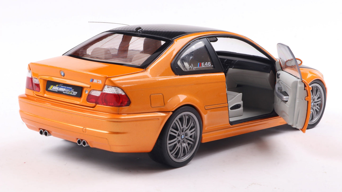 PRECOMMANDE - BMW E46 M3 COUPE SOLIDO WORKS ORANGE 2000 - Solido - 1/18