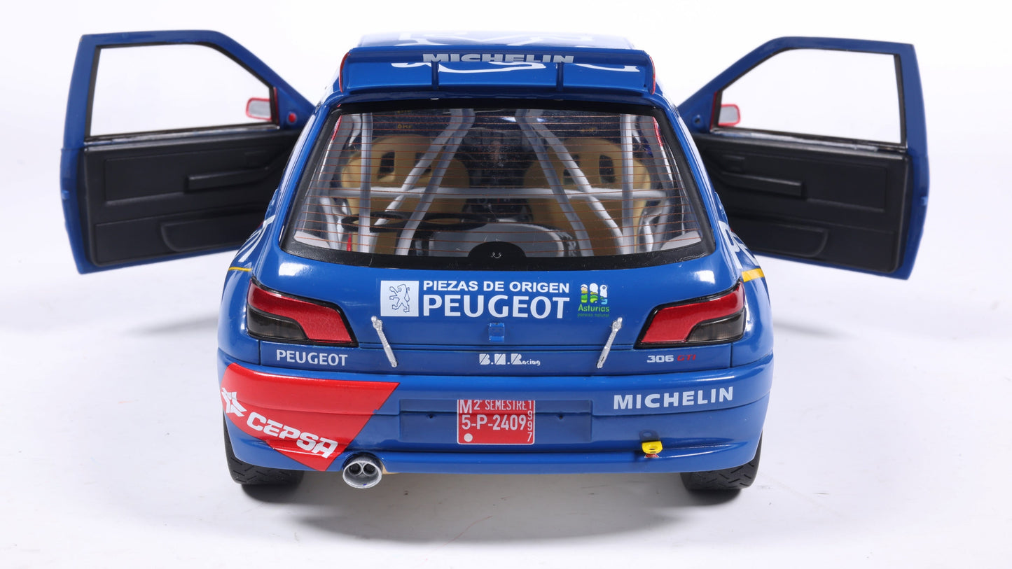 PRECOMMANDE - PEUGEOT 306 MAXI BLUE #2 J.ASCONA / J.BILLMAIER RALLY DE AVILÈS 1997 - Solido - 1/18
