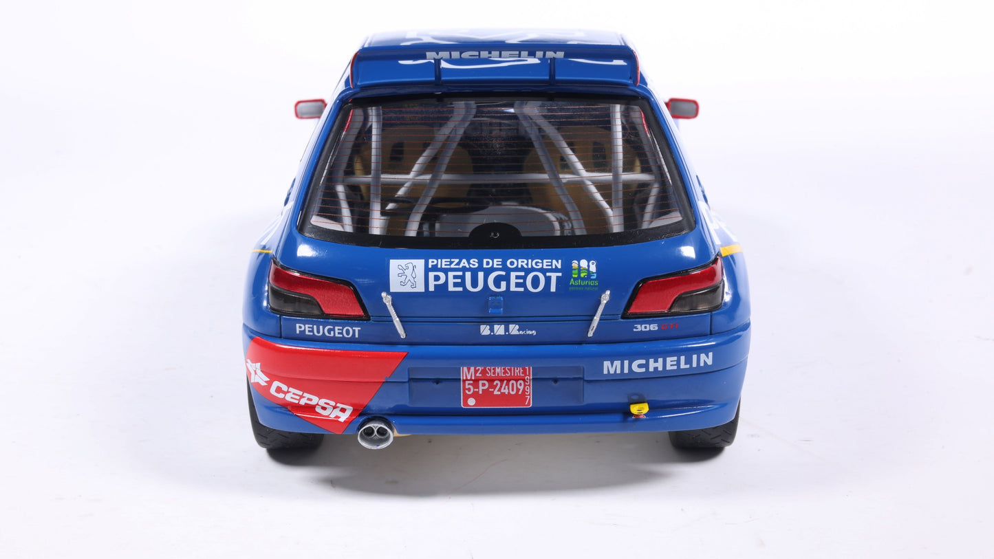 PRECOMMANDE - PEUGEOT 306 MAXI BLUE #2 J.ASCONA / J.BILLMAIER RALLY DE AVILÈS 1997 - Solido - 1/18