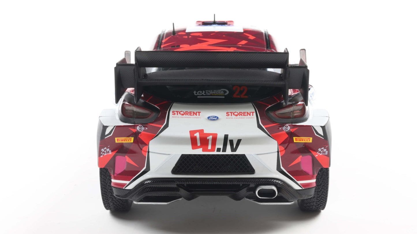 Ford puma Rallye Hybrid white #22 M.SESK R.FRANCIS - Solido - 1/18