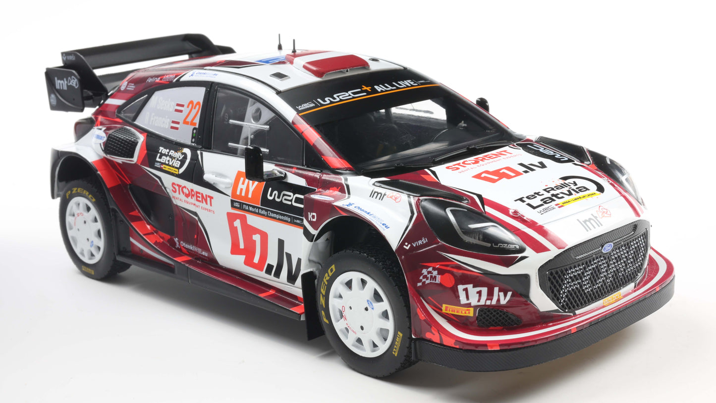 Ford puma Rallye Hybrid white #22 M.SESK R.FRANCIS - Solido - 1/18