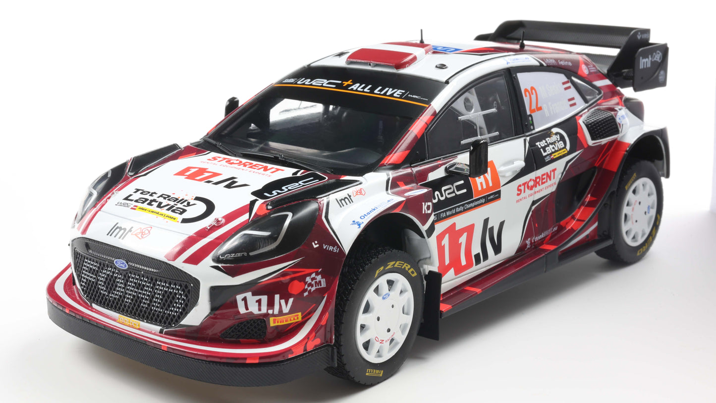Ford puma Rallye Hybrid white #22 M.SESK R.FRANCIS - Solido - 1/18
