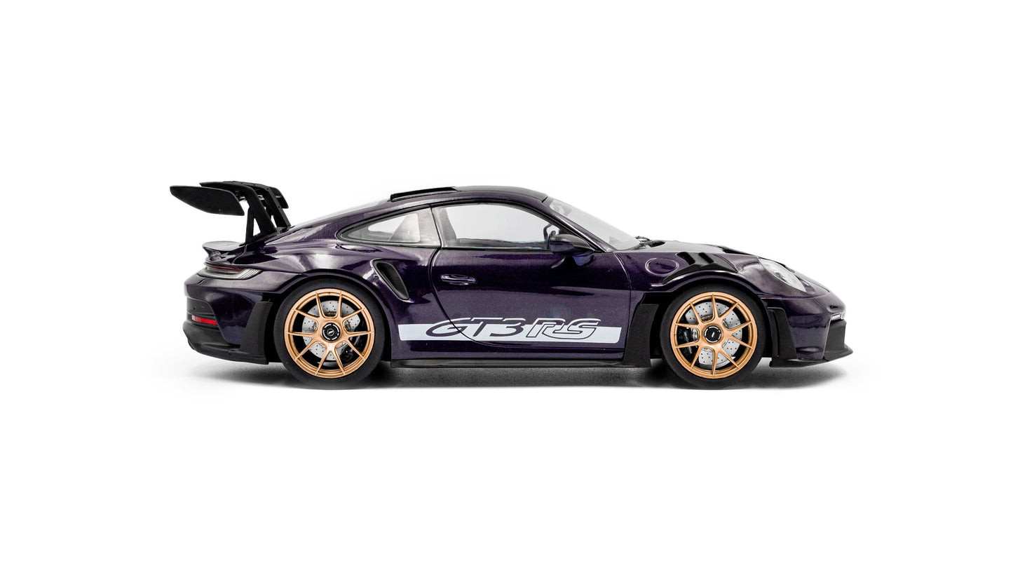 PRECOMMANDE - PORSCHE 911 GT3RS WEISSACH PACKAGE VIOLA PURPLE METALLIC 2024 - Solido - 1/18