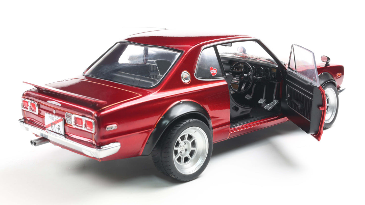 NISSAN SKYLINE (C10) HAKOSUKA SOLIDO WORKS RED METALLIC 1970 - Solido - 1/18