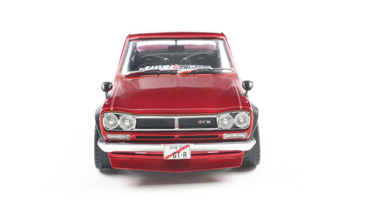 NISSAN SKYLINE (C10) HAKOSUKA SOLIDO WORKS RED METALLIC 1970 - Solido - 1/18