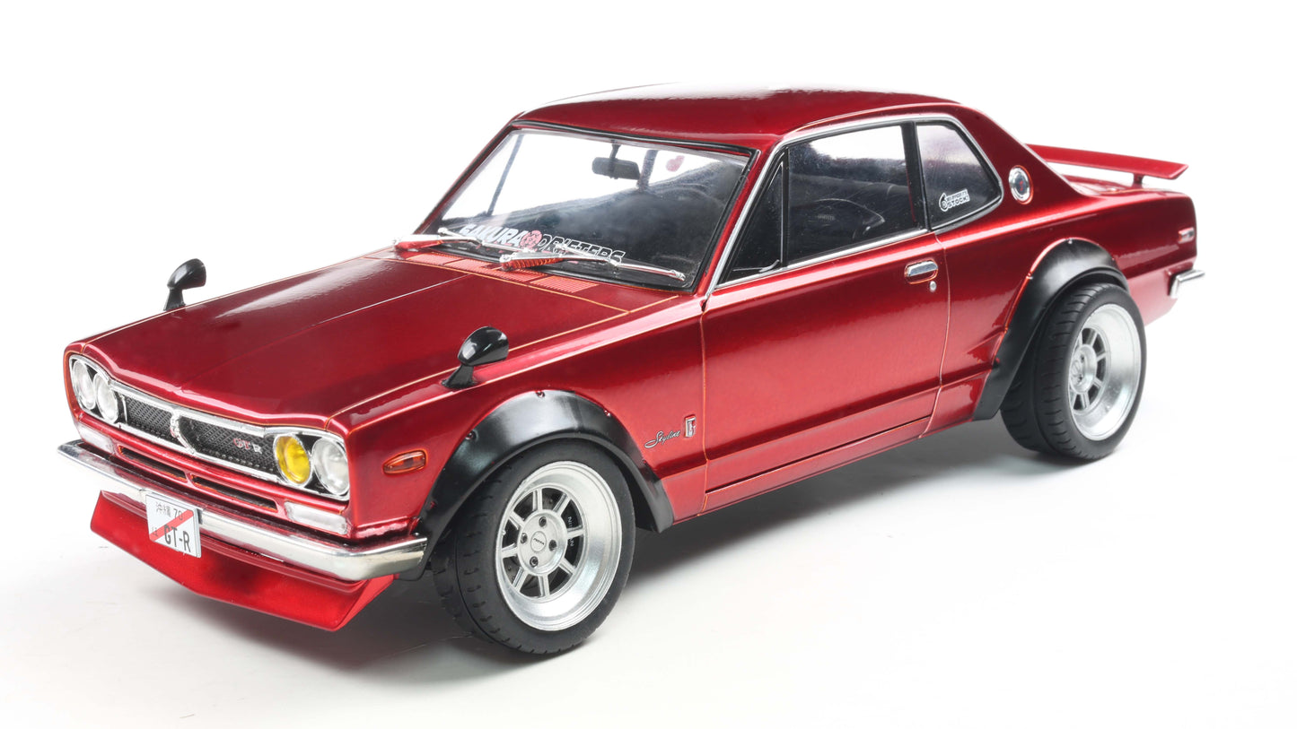 NISSAN SKYLINE (C10) HAKOSUKA SOLIDO WORKS RED METALLIC 1970 - Solido - 1/18