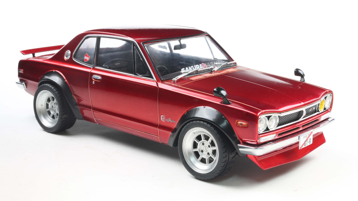 NISSAN SKYLINE (C10) HAKOSUKA SOLIDO WORKS RED METALLIC 1970 - Solido - 1/18