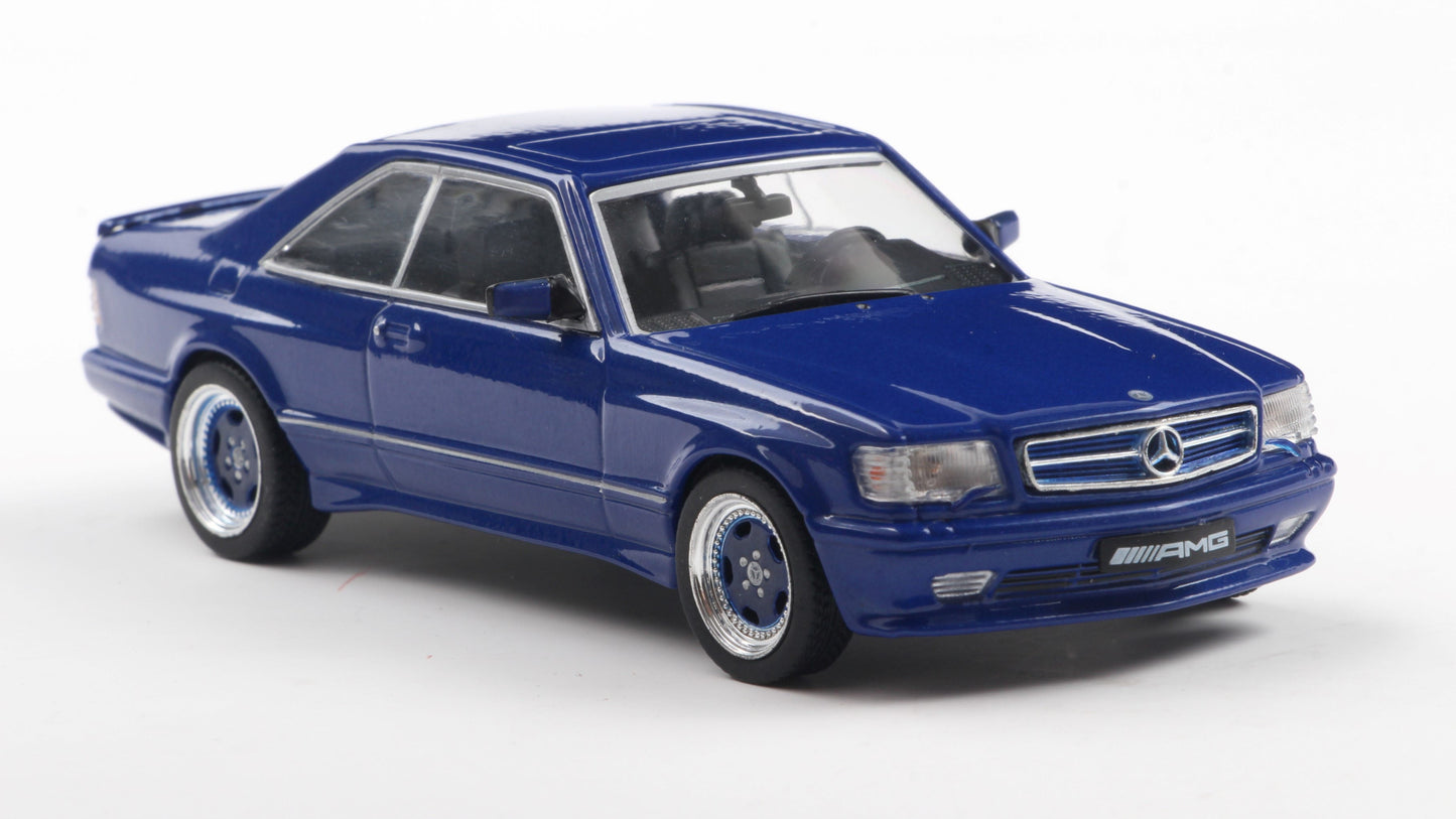 Mercedes-Benz 560 SEC AMG widebody linarte blue pearl - Solido - 1/43