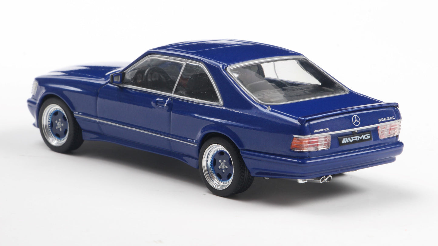 Mercedes-Benz 560 SEC AMG widebody linarte blue pearl - Solido - 1/43