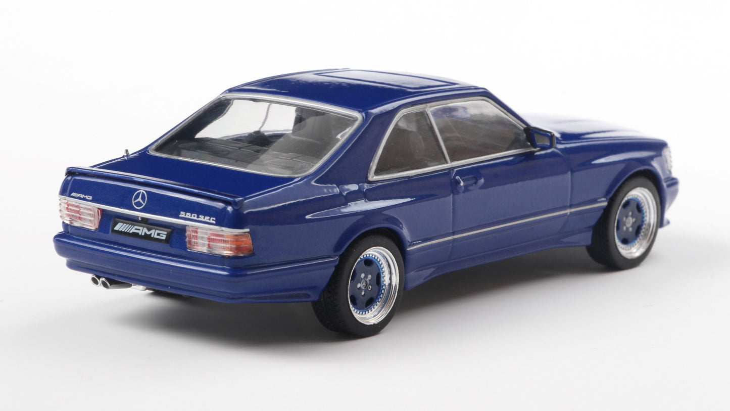 Mercedes-Benz 560 SEC AMG widebody linarte blue pearl - Solido - 1/43