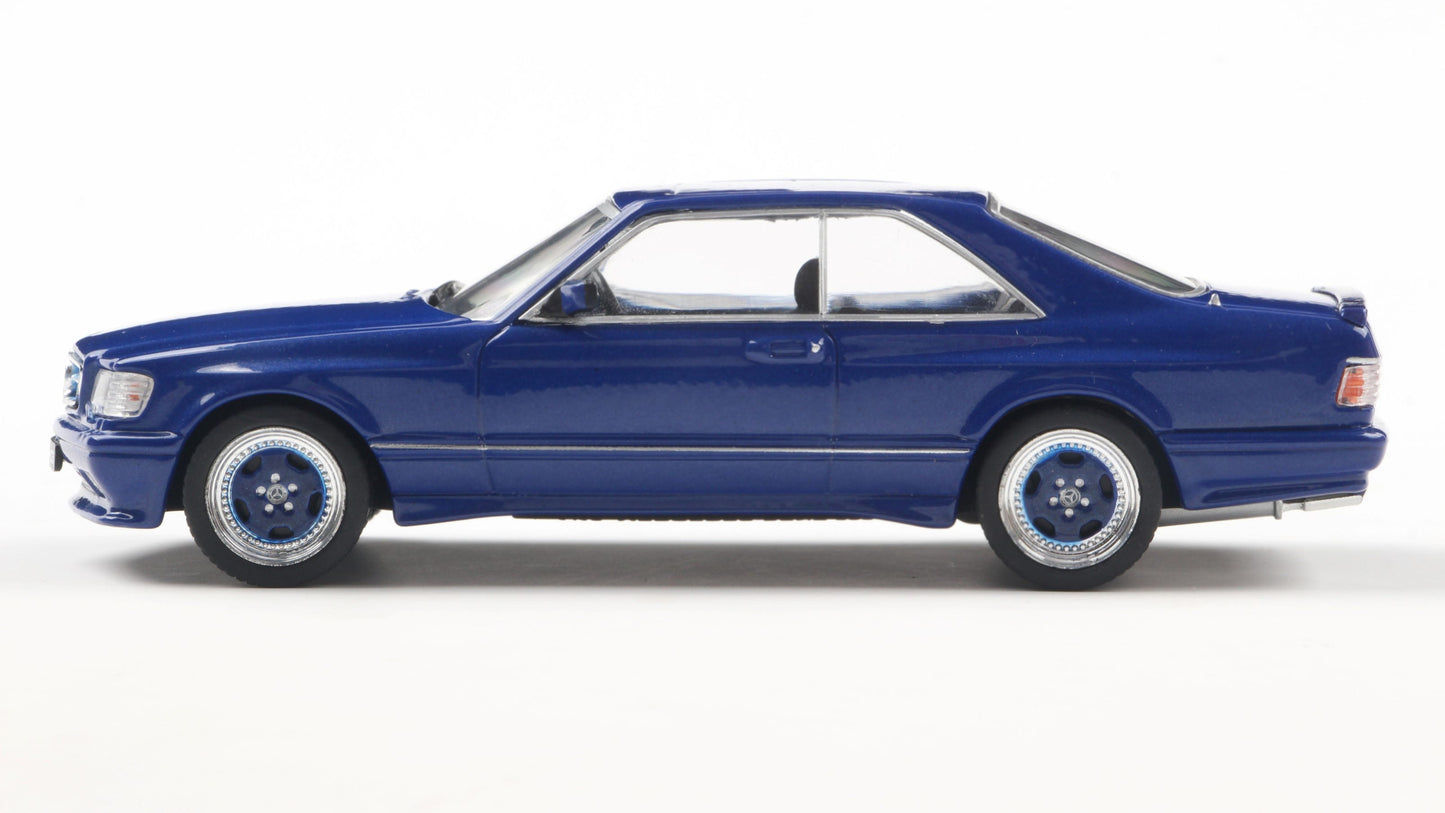 Mercedes-Benz 560 SEC AMG widebody linarte blue pearl - Solido - 1/43