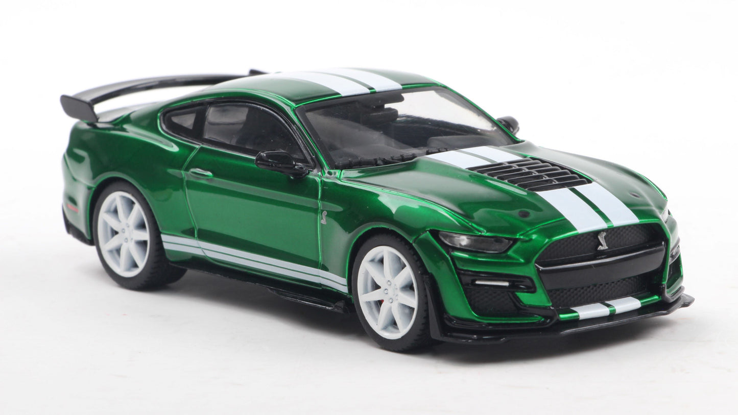 PRECOMMANDE - SHELBY MUSTANG GT500 ERUPTION GREEN METALLIC W/WHITE STRIPES 2020 - Solido - 1/43