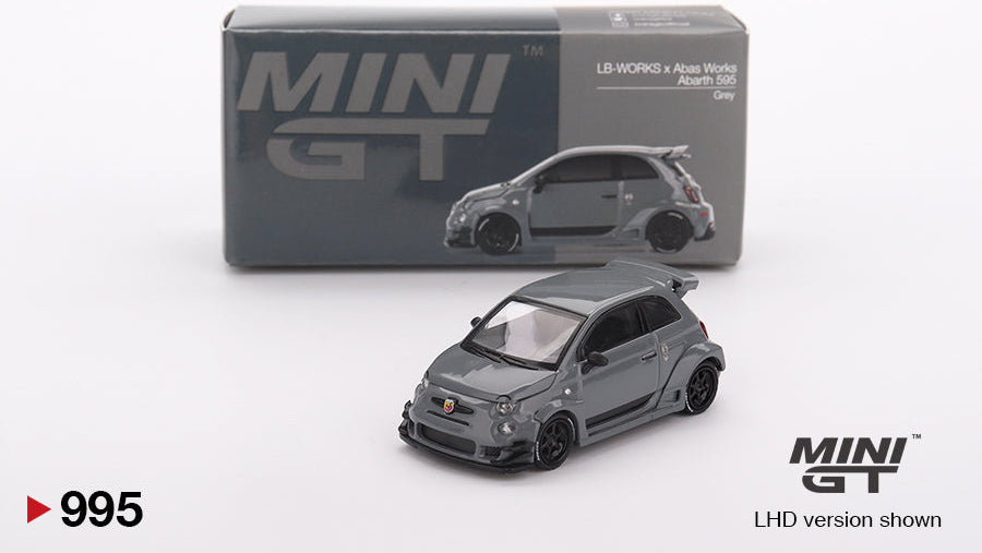 Abarth 595 LB-WORKS x Abas Works Gris - MiniGT - 1/64