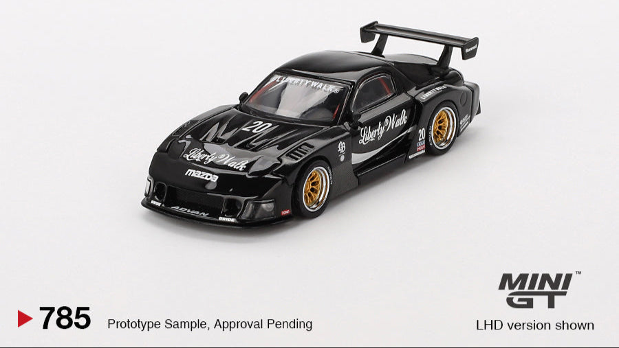 MAZDA RX-7 LB-SUPER SILHOUETTE BLACK 2023 - Mini GT - 1/64