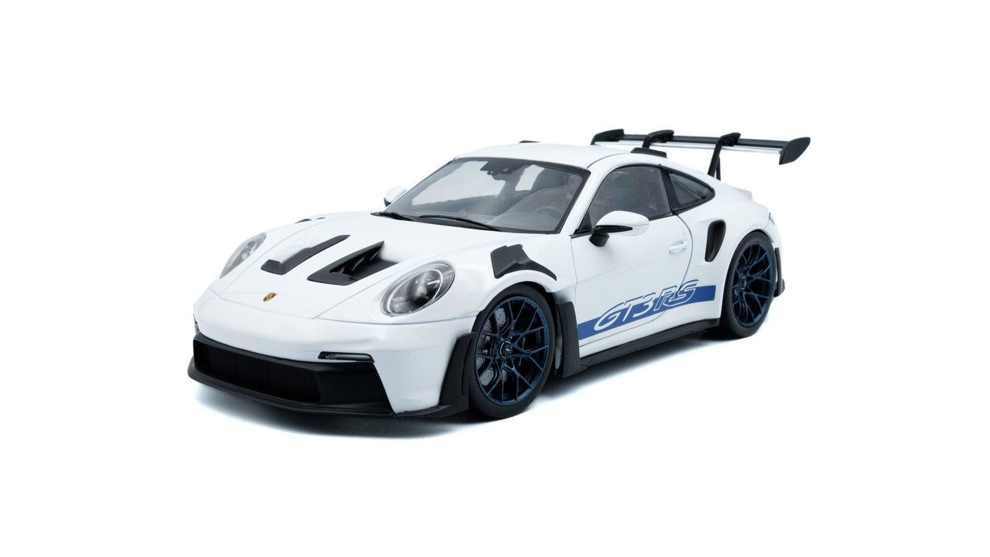 Porsche 911 GT3 RS white with blue stripes 2024 - Solido - 1/18