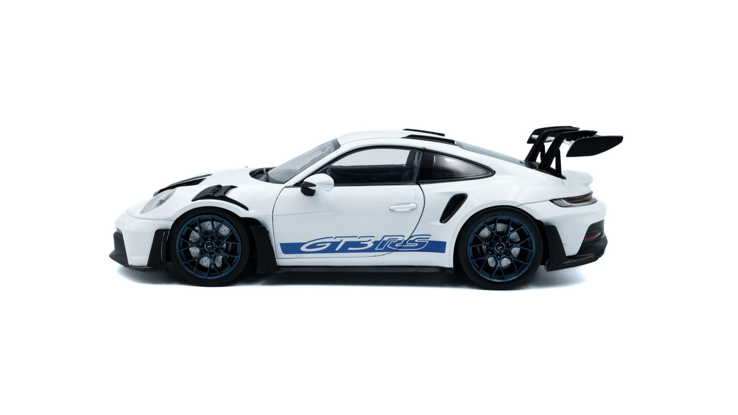 Porsche 911 GT3 RS white with blue stripes 2024 - Solido - 1/18