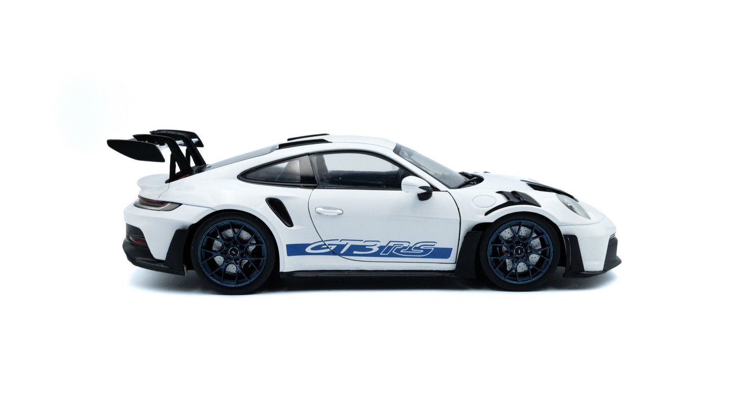 Porsche 911 GT3 RS white with blue stripes 2024 - Solido - 1/18