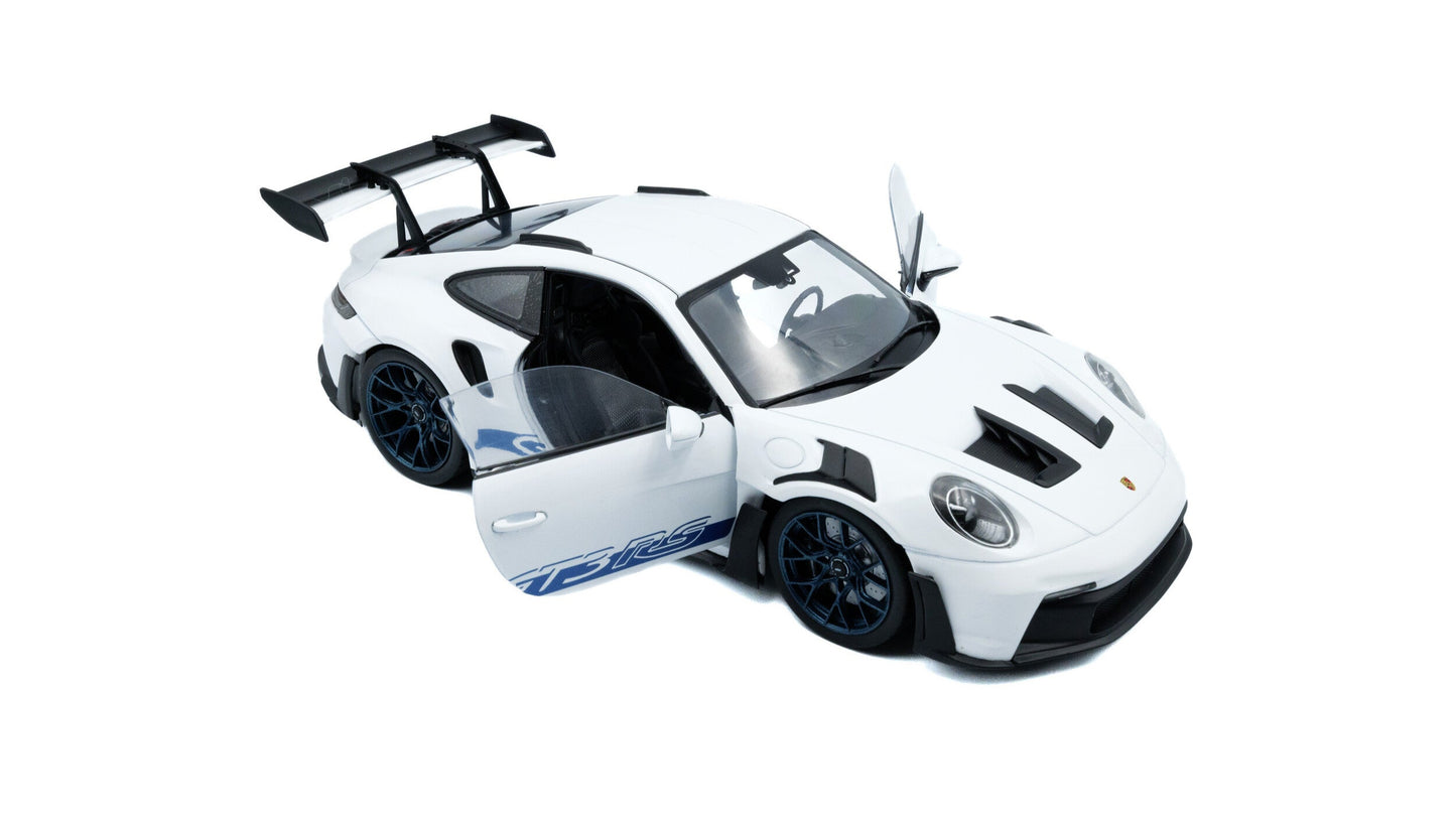 Porsche 911 GT3 RS white with blue stripes 2024 - Solido - 1/18
