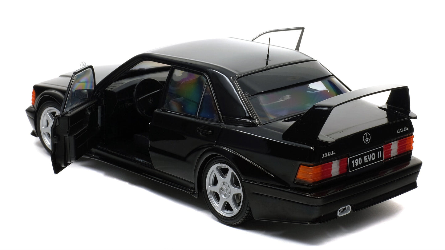 MERCEDES 190 EVO II (W201) BLACK 1990 - Solido - 1/18