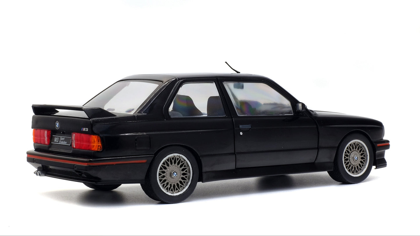 BMW E30 SPORT EVO BLACK 1990 - Solido - 1/18