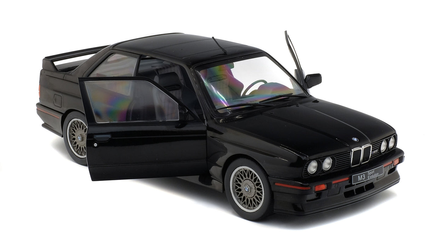 BMW E30 SPORT EVO BLACK 1990 - Solido - 1/18