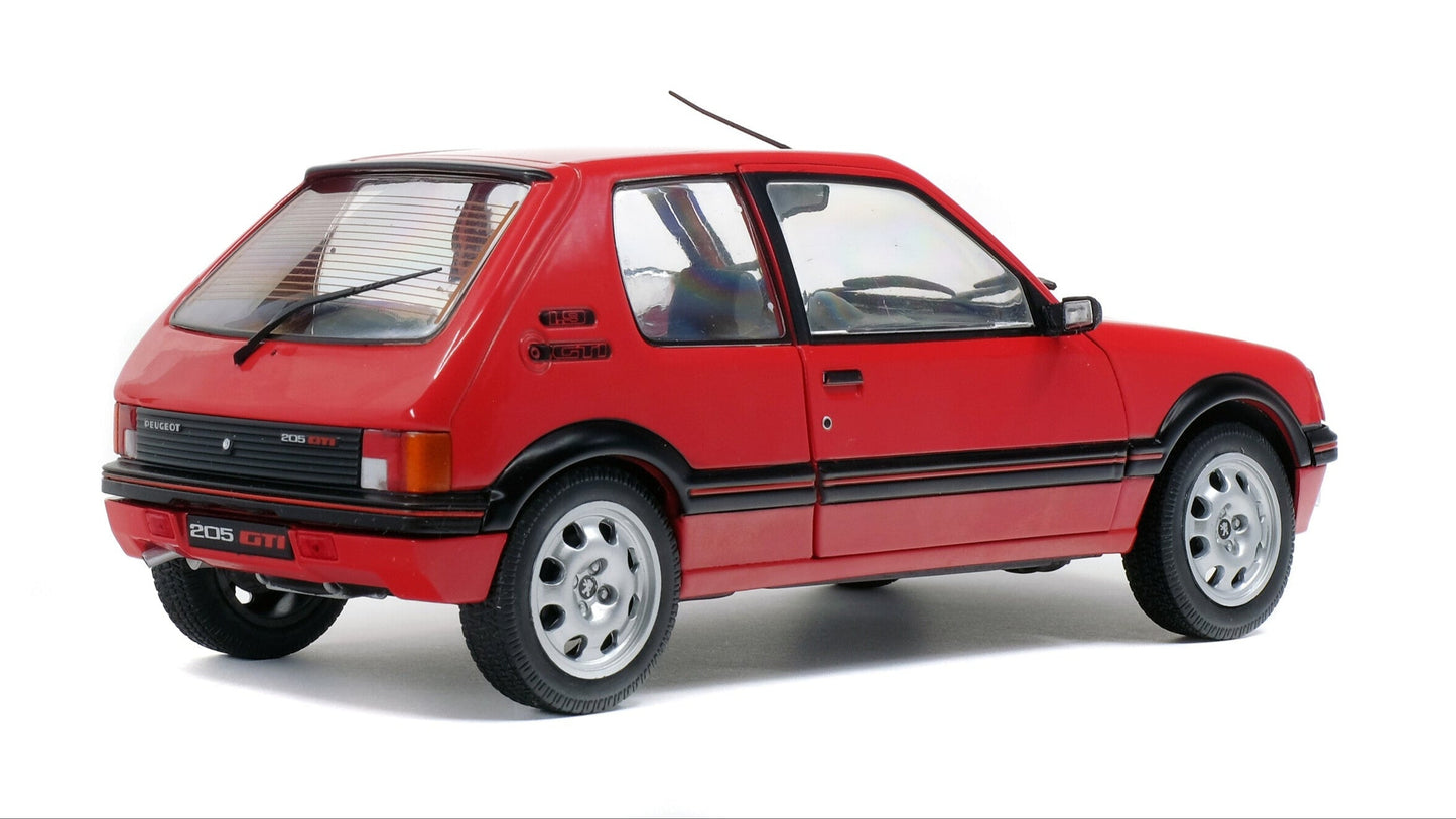 PEUGEOT 205 GTI 1.9L MK 1 ROUGE VALLELUNGA 1988 - Solido - 1/18