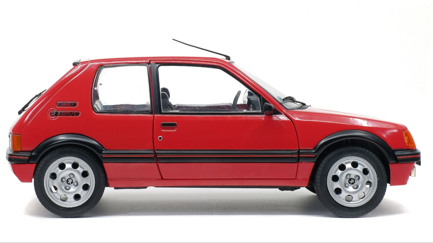 PEUGEOT 205 GTI 1.9L MK 1 ROUGE VALLELUNGA 1988 - Solido - 1/18