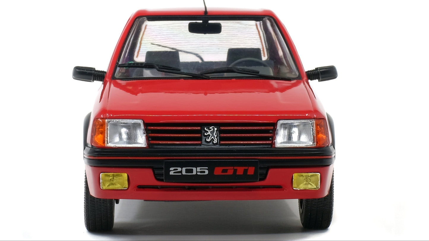 PEUGEOT 205 GTI 1.9L MK 1 ROUGE VALLELUNGA 1988 - Solido - 1/18